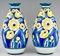 Art Deco Belgian Ceramic Vases with Flowers by Keramis, 1932, Set of 2 5
