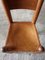 Brutalist and Sculptural French Dining Chairs in Oak and Leather, 1960s, Set of 4, Image 10