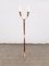 Lámpara de pie trípode de madera y latón, años 50, Imagen 1