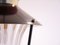 Lámpara colgante francesa vintage de metal, vidrio y latón, años 50, Imagen 4