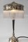 Art Deco Nickel-Plated Table Lamp with Glass Sticks, Vienna, 1920s 7
