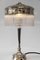 Art Deco Nickel-Plated Table Lamp with Glass Sticks, Vienna, 1920s, Image 7