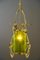Art Nouveau Pendant with Hand Painted Glass Shade, Vienna, 1908 12