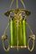 Art Nouveau Pendant with Hand Painted Glass Shade, Vienna, 1908 8