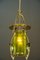 Lampe à Suspension Art Nouveau avec Abat-Jour en Verre Peint à la Main, Vienne, 1908 15