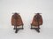 Saddle Leather Lounge Chairs, Brazil, 1960s, Set of 2 5