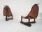 Saddle Leather Lounge Chairs, Brazil, 1960s, Set of 2 3