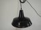 Black Metal Hanging Lamp, 1950s 2