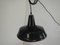 Black Metal Hanging Lamp, 1950s, Image 2
