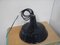 Lámpara colgante de metal negro, años 50, Imagen 2