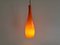 Lampe à Suspension Bang en Verre Orange par Jacob E. Bang pour Fog & Mørup, Danemark, 1960s 5