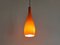 Lampe à Suspension Bang en Verre Orange par Jacob E. Bang pour Fog & Mørup, Danemark, 1960s 4