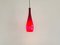 Lámpara colgante Bang de vidrio rojo de Jacob E. Bang para Fog & Mørup, Dinamarca, años 60, Imagen 6