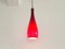 Red Glass Bang Pendant Lamp by Jacob E. Bang for Fog & Mørup, Denmark, 1960s 5