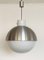 Large Aluminium and White Glass Globe Chandelier from Glashütte Limburg, 1970s, Set of 2 12