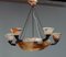 Large Swedish Alabaster Chandelier, 1920s, Image 1