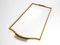 Large Mid-Century Brass Wall Mirror, 1960s 4