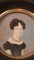 Miniatur, Porträt einer Frau mit Halskette, 19. Jh., 1800er, Farbe & Holz 11