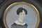 Miniatur, Porträt einer Frau mit Halskette, 19. Jh., 1800er, Farbe & Holz 7