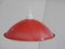 Red Enameled Metal Lamps, 1980s, Image 1