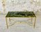 Tavolino da caffè Mid-Century in marmo verde e ottone, anni '60, Immagine 1