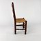 French Rush and Oak Dining Chairs, 1920s, Set of 6 3