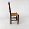 French Rush and Oak Dining Chairs, 1920s, Set of 6, Image 3