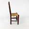 French Rush and Oak Dining Chairs, 1920s, Set of 6, Image 4