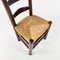 French Rush and Oak Dining Chairs, 1920s, Set of 6 5