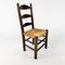 French Rush and Oak Dining Chairs, 1920s, Set of 6 2