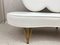 Vintage Italian Fiammette Heart Sofa in White Leather by Domusnova 5