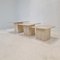 Tables Basses ou d'Appoint en Travertin, Italie, 1980s, Set de 3 8