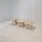 Italian Travertine Coffee or Side Tables, 1980s, Set of 3 7