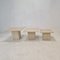 Tables Basses ou d'Appoint en Travertin, Italie, 1980s, Set de 3 4