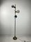 Lámpara de pie de tres luces de latón y aluminio, Italia, años 70, Imagen 6