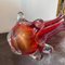 Modernist Red Sommerso Murano Glass Vase attributed to Seguso, 1980s 6