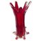 Modernist Red Sommerso Murano Glass Vase attributed to Seguso, 1980s 2