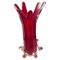 Vase Moderniste en Verre de Murano Sommerso Rouge attribué à Seguso, 1980s 2