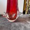 Modernist Red Sommerso Murano Glass Vase attributed to Seguso, 1980s 8