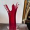 Modernist Red Sommerso Murano Glass Vase attributed to Seguso, 1980s 3