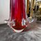 Modernist Red Sommerso Murano Glass Vase attributed to Seguso, 1980s 9