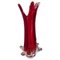 Modernist Red Sommerso Murano Glass Vase attributed to Seguso, 1980s, Image 1