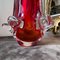 Modernist Red Sommerso Murano Glass Vase attributed to Seguso, 1980s 4