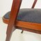 Mid-Century Scandinavian Wood and Dark Grey Fabric Chair with Armrests, 1960s, Image 11