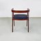 Mid-Century Scandinavian Wood and Dark Grey Fabric Chair with Armrests, 1960s 7