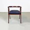 Mid-Century Scandinavian Wood and Dark Grey Fabric Chair with Armrests, 1960s, Image 4