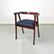 Mid-Century Scandinavian Wood and Dark Grey Fabric Chair with Armrests, 1960s, Image 2