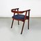 Mid-Century Scandinavian Wood and Dark Grey Fabric Chair with Armrests, 1960s, Image 6