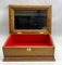 Arts & Crafts Oak Box with Decorative Brass and Mirror, 1910s 5