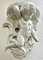 Escultura de pared de porcelana esmaltada, Italia, años 30, Imagen 2